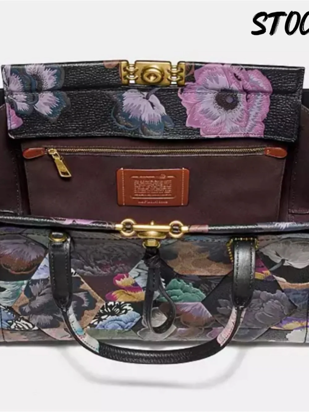 Coach Troupe Carryall 35 In Signature Canvas Kaffe Fassett Print Patchwork Bag